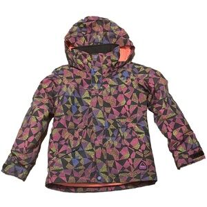 Burton Elodie Room To Grow Dryride Black Purple Jacket Snowboard Girls Small 7/8